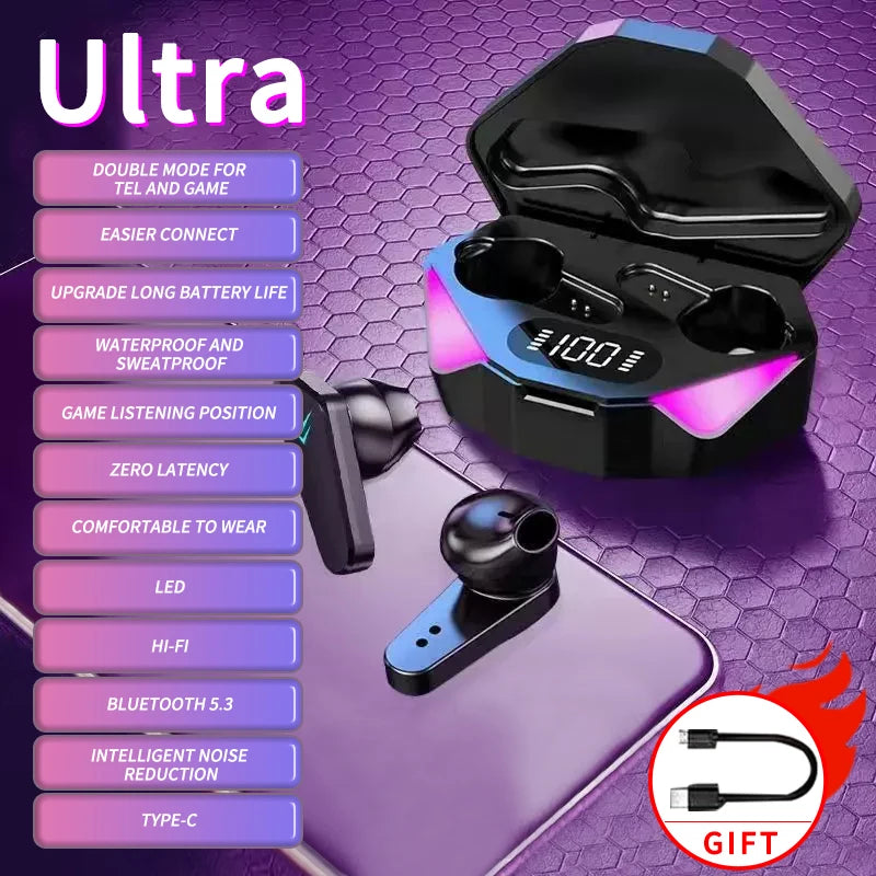 2026 TWS Bluetooth 5.4 Wireless Gaming Earbuds