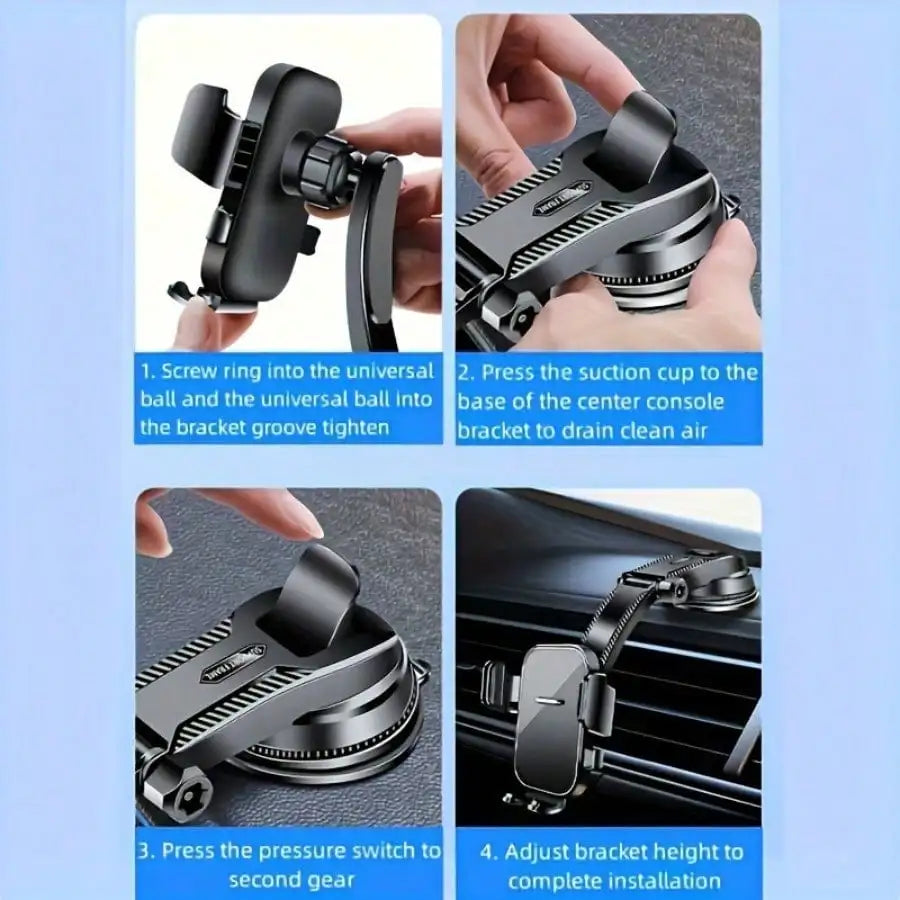 Anti-Shake Retractable Car Phone Mount