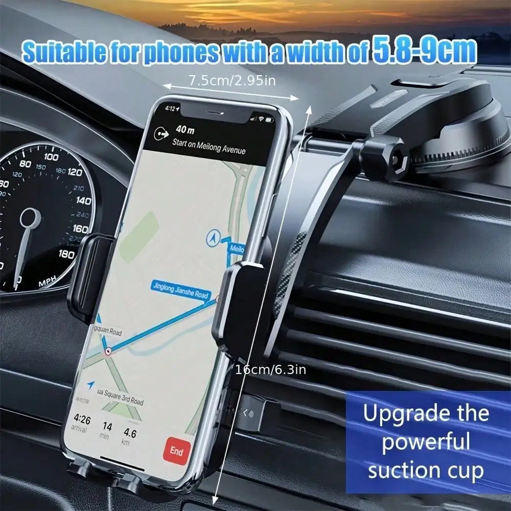 Anti-Shake Retractable Car Phone Mount
