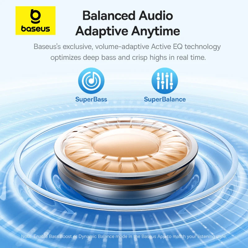 Baseus Bass BP1 Pro Wireless Earbuds – Bluetooth 6.0 ANC