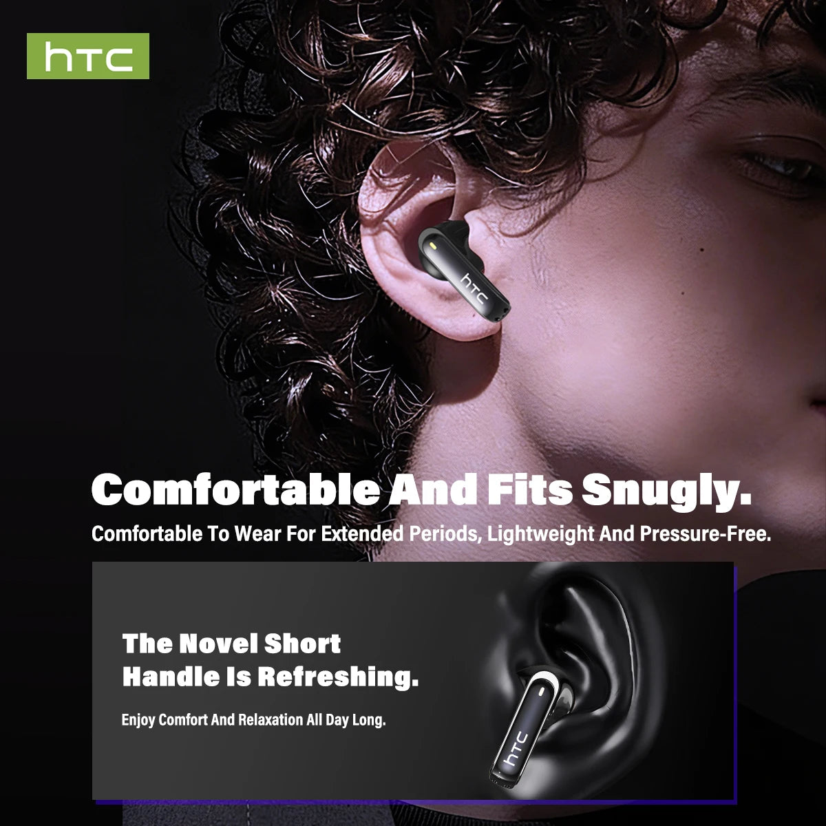 HTC NE70 Bluetooth Wireless Earbuds with AI Translator