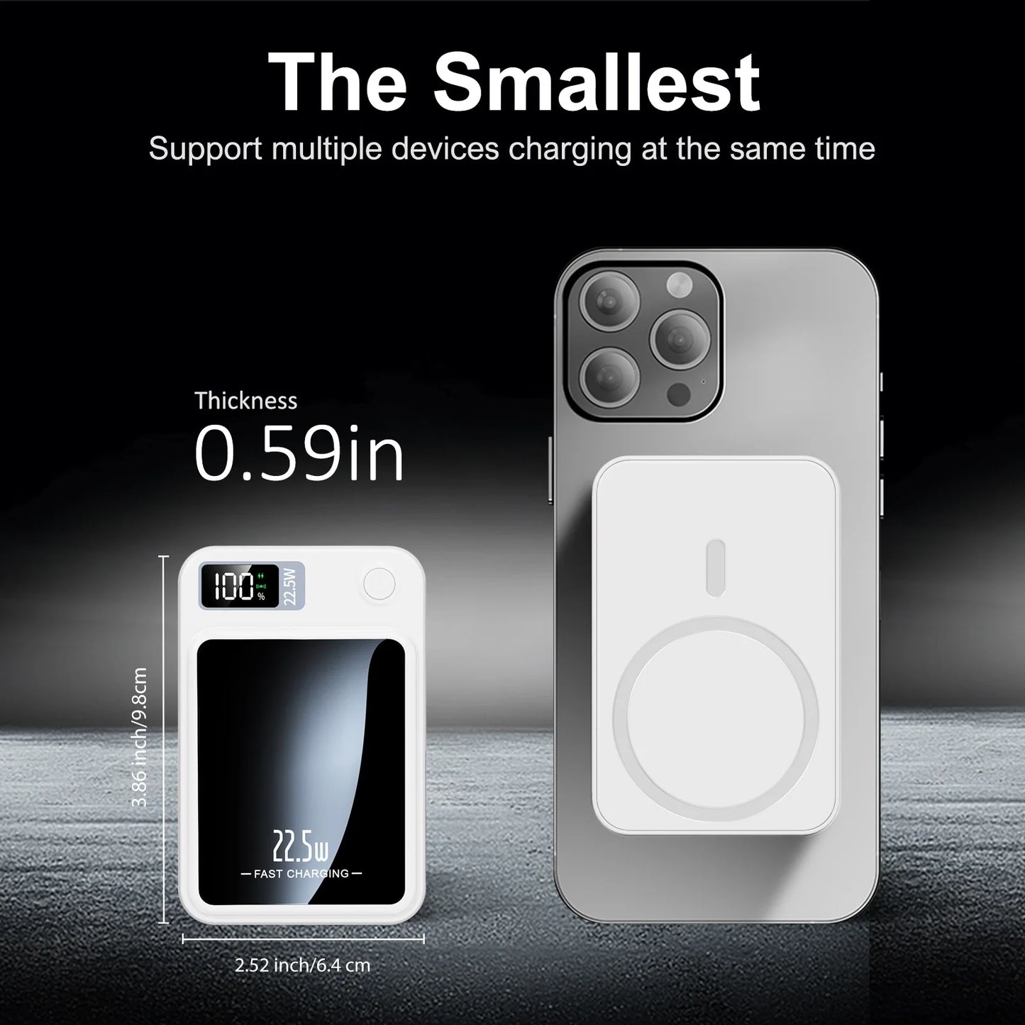 2-in-1 Magnetic Wireless Power Bank 10000mAh 22.5W Fast Charger