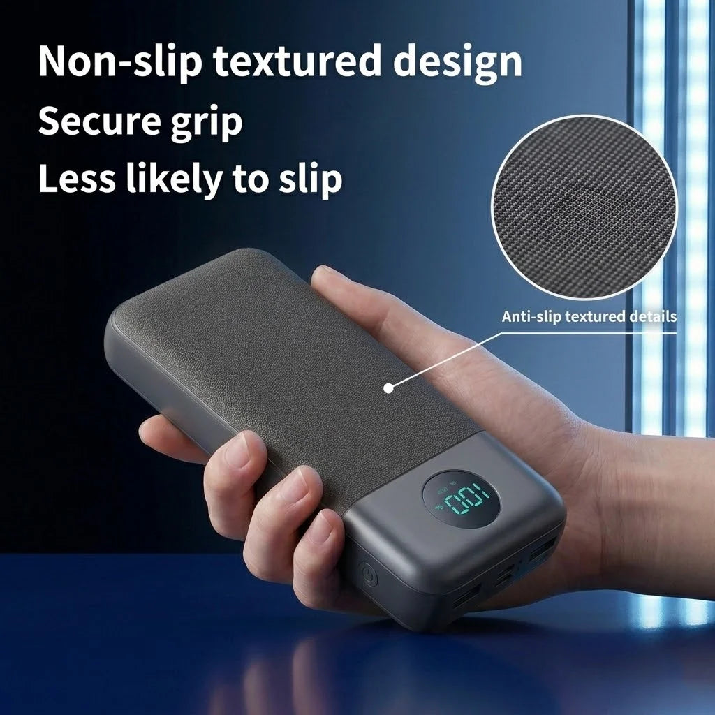 20,000mAh Power Bank – 18W PD Fast Charging with 3 USB Ports