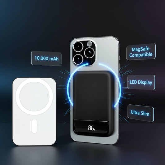 Magnetic 10,000mAh Wireless Power Bank – PD 20W LED Display